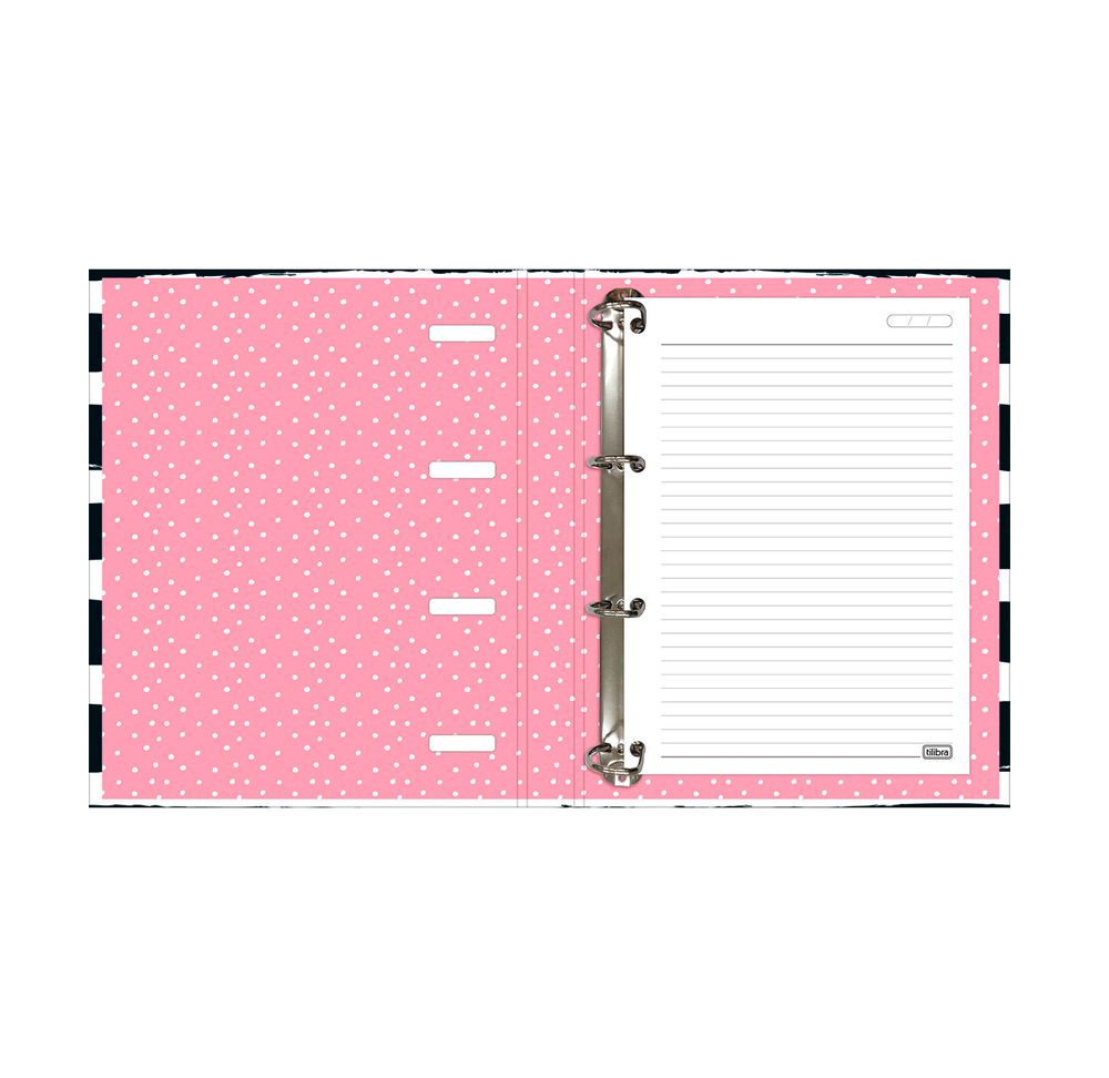 Caderno Argolado/Fichário Love Pink