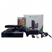 Xbox 360 Super Slim 4GB Seminovo com Kinect e Jogo Kinect Adventures