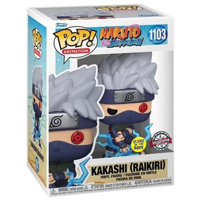 Funko Pop Kakashi Raikiri Edição Especial brilha no escuro Naruto Shippuden 1103