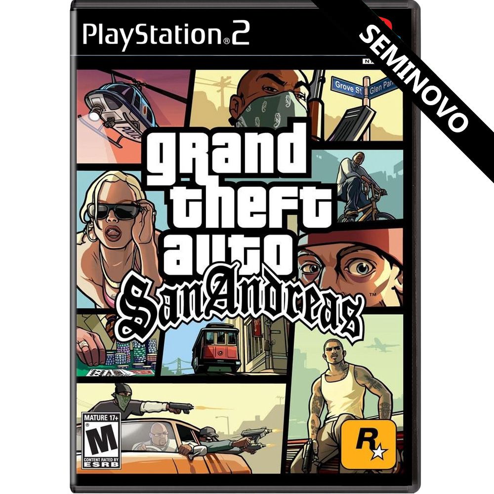 Grand Theft Auto San Andreas PS2 Seminovo