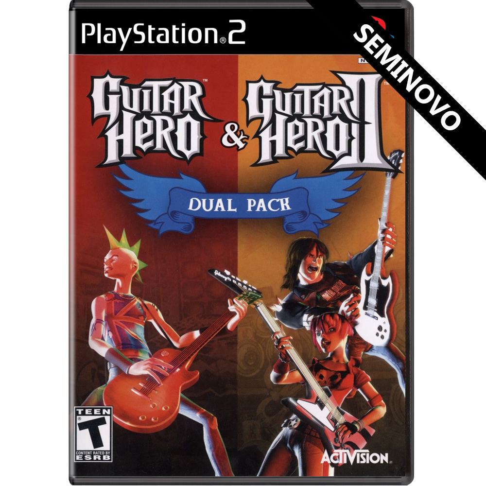 Guitar Hero & Guitar Hero 2 Dual Pack PS2 Seminovo