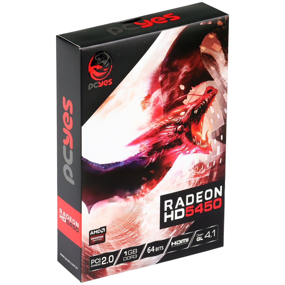 Placa de Vídeo Pcyes AMD Radeon HD 5450 1GB DDR3 64 bits