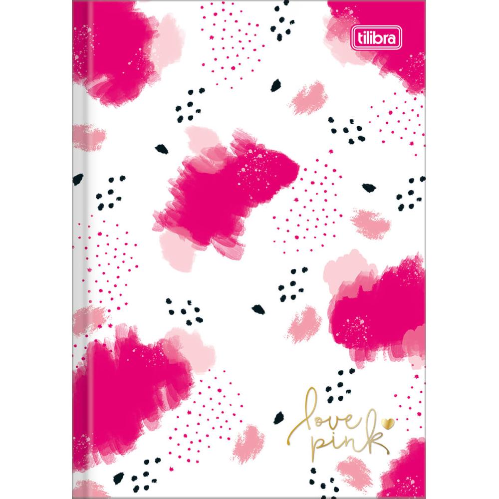 Caderno Brochura Capa Dura 1/4 Love Pink 80 Fls - Tilibra