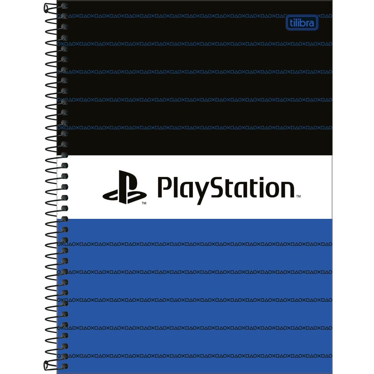 Caderno Espiral Capa Dura Universitário 1 Matéria PlayStation 80 Fls - Tilibra
