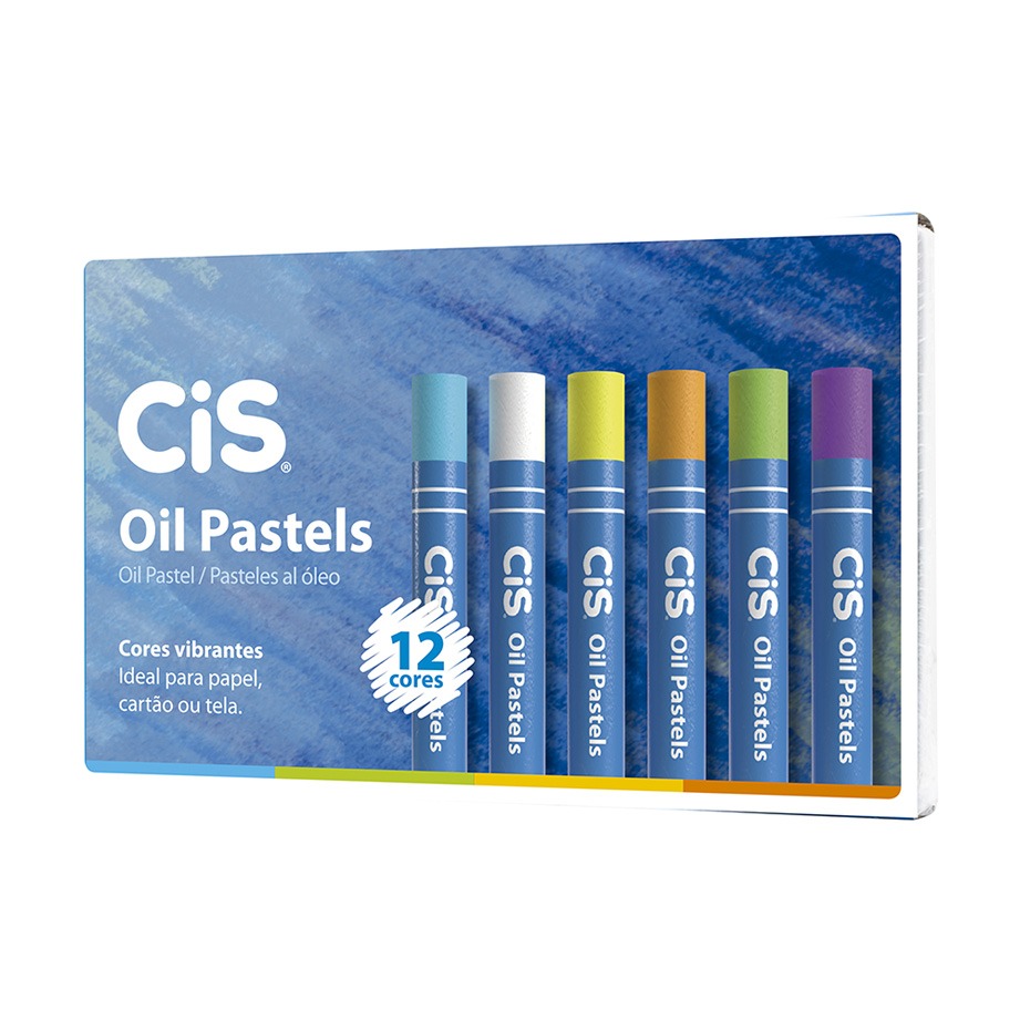 Giz Pastel Oleoso 12 Cores Oil Pastels - CiS