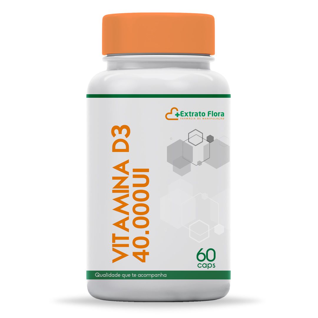 Vitamina D3 40.000UI 60 Cápsulas