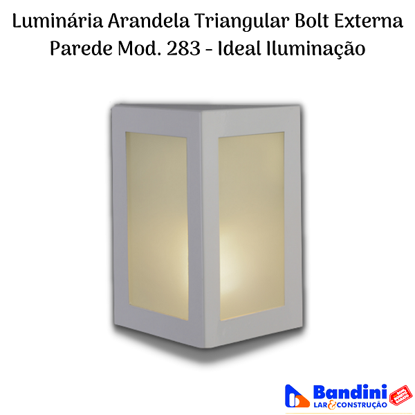 LUMINÁRIA ARANDELA TRIANGULAR PAREDE 2 EFEITO DE LUZ 1X E27