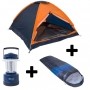 Kit Camping Nautika Barraca Panda 2P + Lampião + Saco de Dormir