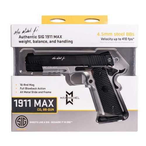 Kit Pistola CO2 Sig Sauer 1911 Max Blowback + 600 Esferas + 10 CO2 + Maleta