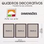 Conjunto Quadros Decorativos 3 peças MDF 20x30 Diamante