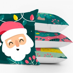 Kit Capas Almofadas Decorativas Noel Feliz 45x45 - ID Decor