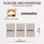 Kit Placas Quadros Decorativos 3 pçs MDF 20x30 Poligonal