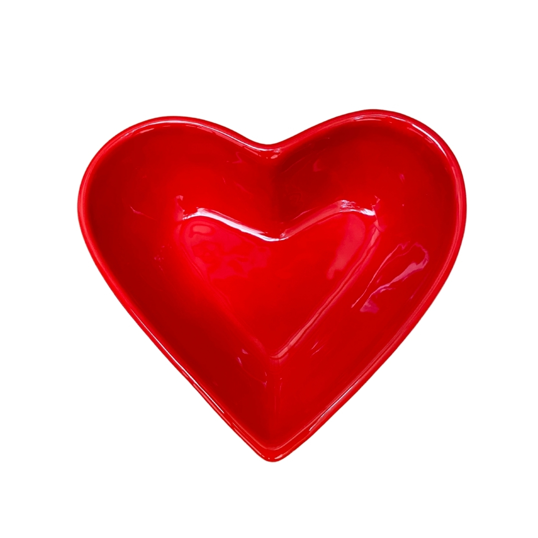 Bowl Petisqueira Coração em Cerâmica Vermelho 200ml
