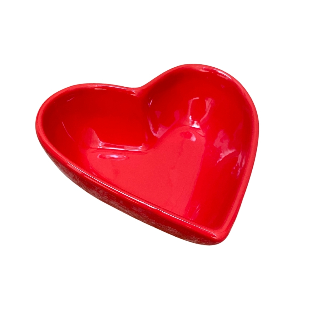 Bowl Petisqueira Coração em Cerâmica Vermelho 200ml