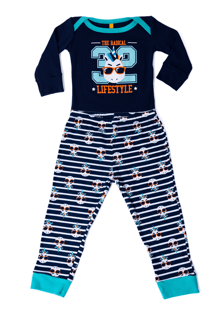 Pijama ML Baby Rib Unicórnio Menino