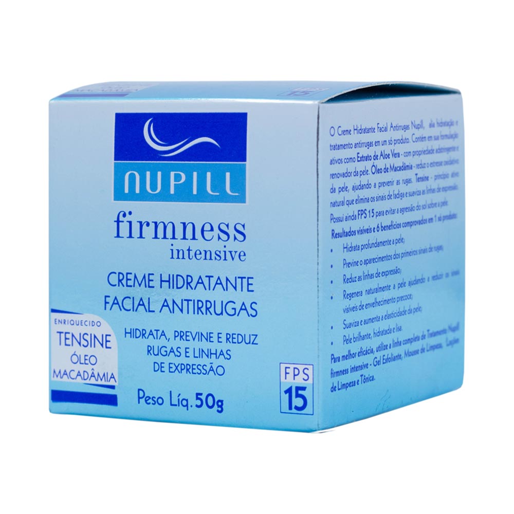 Creme Hidratante Facial Antirrugas Nupill FPS 15