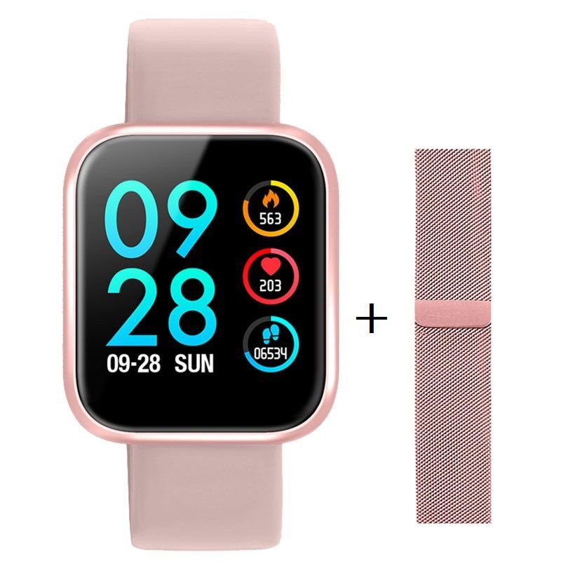 Smartwatch Relógio P70 Rosa Inteligente Mulher e Homem  Android iOs
