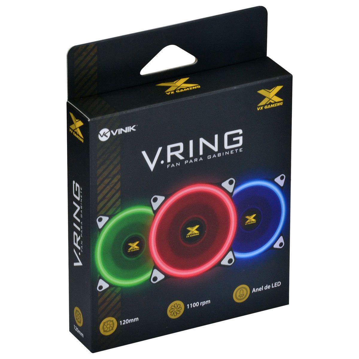 Cooler Fan 120mm Led Vermelho Ring Pc Gamer Fan Gabinete Vx Gaming