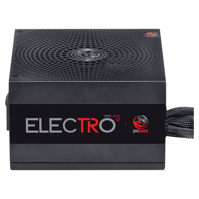 Fonte 80 Plus 500W Real Atx Electro V2 Pcyes 20/24 pinos Pc Gamer - ELV2WHPTO500W