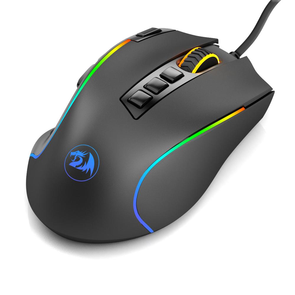 Mouse Gamer Redragon Predator 8000 DPI Preto RGB M612-RGB