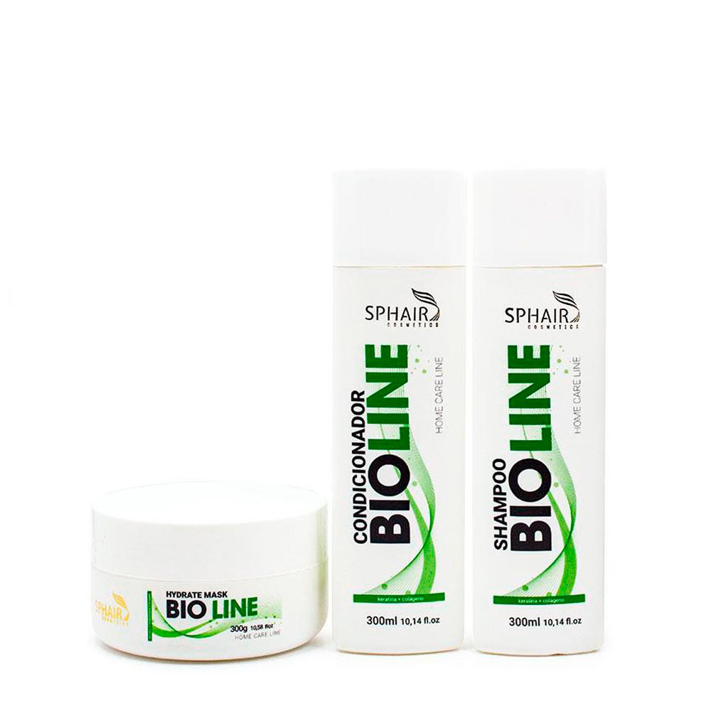 Kit Home Care Bioline ideal para cabelos danificados e fragilizados que precisam de um cuidado especial no dia a dia. Força, volume e maciez