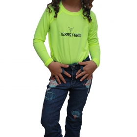 Camiseta Infantil Texas Farm Proteção UV Verde