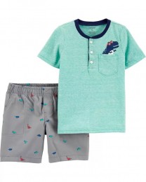 Conjunto Camiseta e Shorts - Dino - Carter's