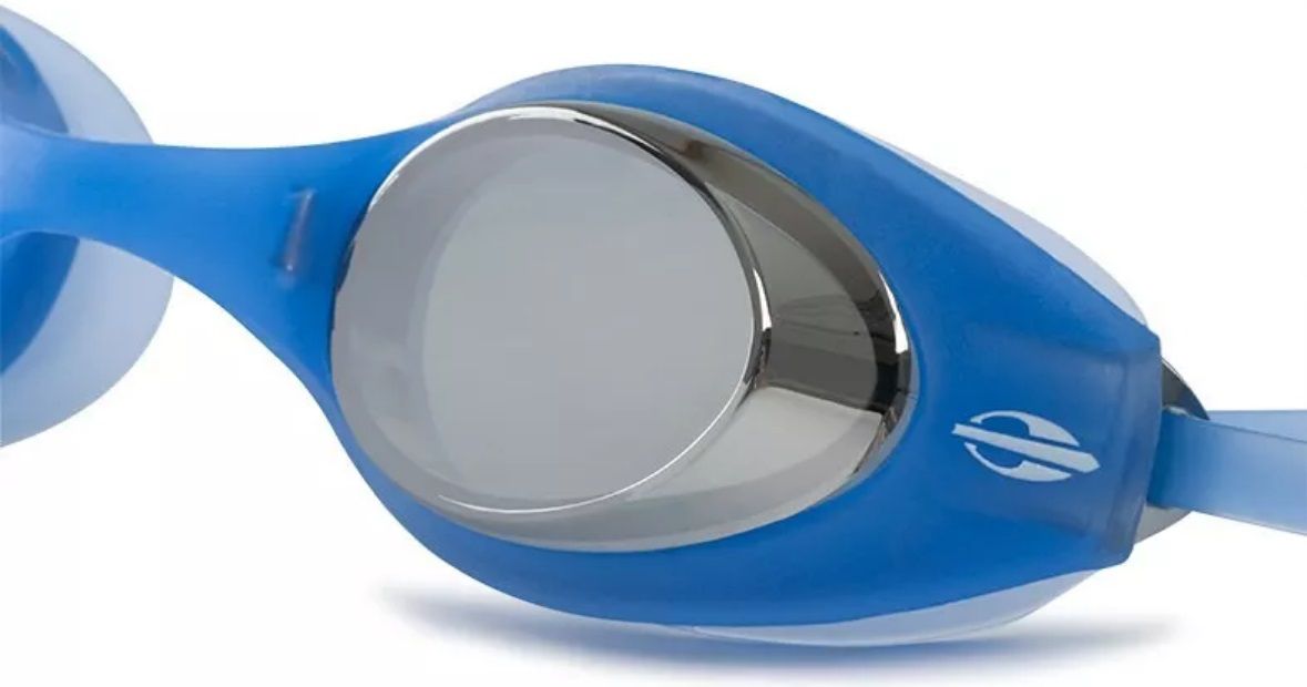 Óculos de Natação Mormaii Snap Azul Lente Espelhada Proteção UV