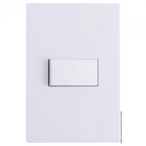 Conjunto 4x2 1 Interruptor Paralelo Branco Gloss - Recta