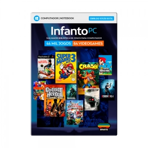 Infanto PC - Sistema Retrô Multijogos para Computador e Notebook (44 mil jogos) + Expansão de Jogos (450GB) - Acesso Vitalício