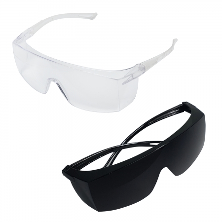 Kit Óculos de segurança Incolor + Óculos de segurança Fumê Escuro modelo Kamaleon