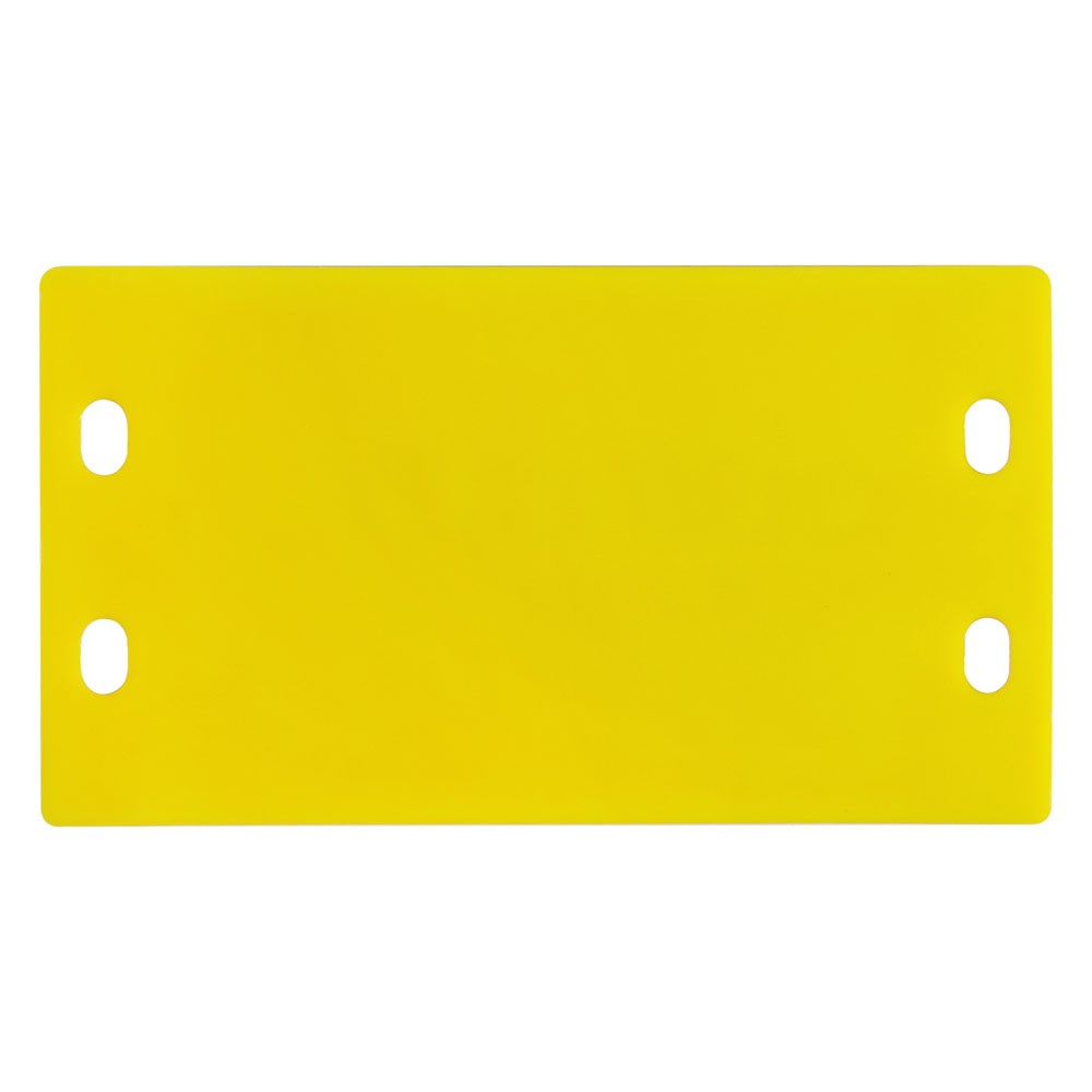 60 unidades Plaqueta de Identificação 3mm (9x4cm) em plástico c/ Relevo amarela 