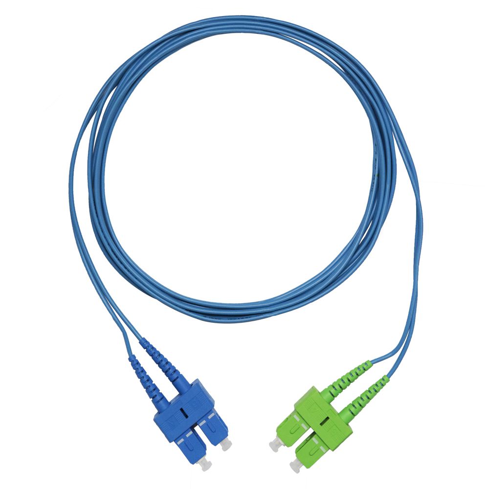 CDS - Cordão Óptico Duplex SM SC-PC/SC-APC (9/125) Azul - 2,5m