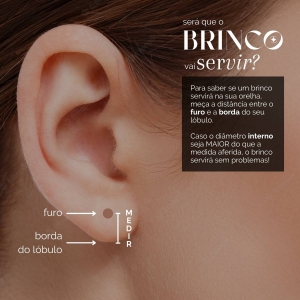 Brinco Ear Hook de Zircônias | SORAYA