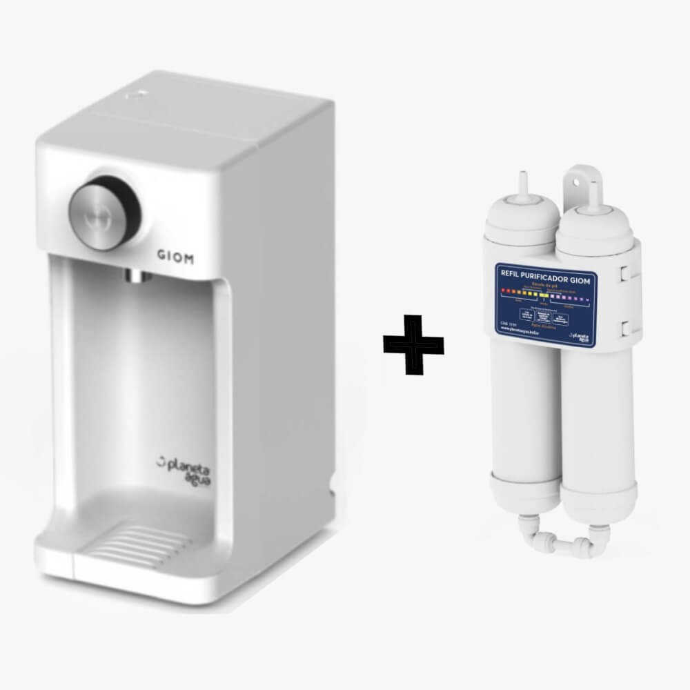 Purificador de agua GIOM - Água Alcalina + Refil GIOM