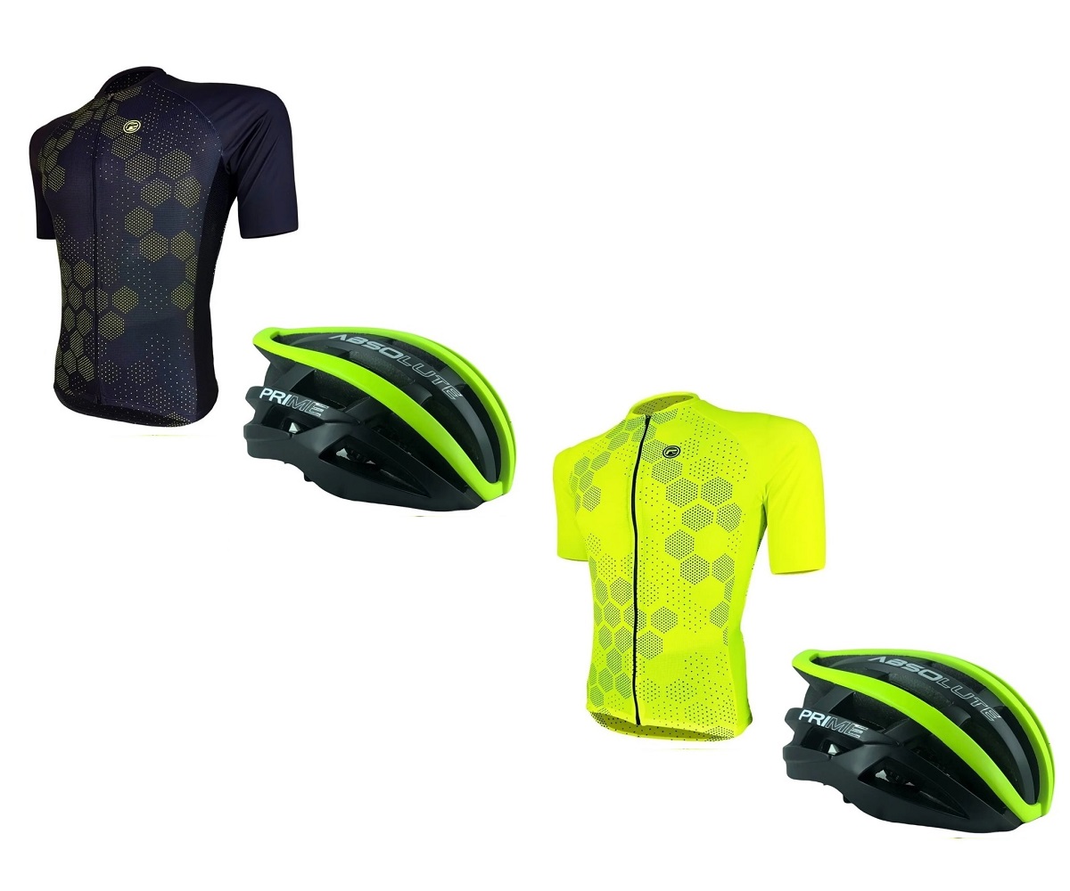 Kit Capacete Ciclismo Absolute Prime + Camisa Ciclismo Barbedo