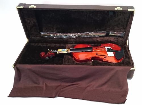 Case Violino Retangular 4/4 Extra Luxo Fundo Falso Bordado