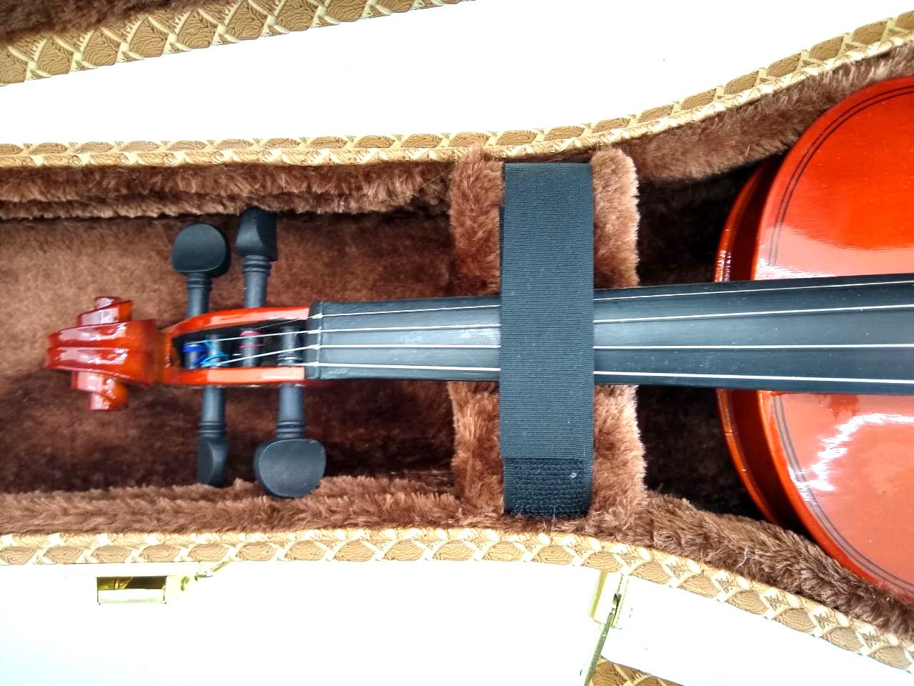 Case Luxo Couro Sintético Para Violino Formato 4/4 Marrom