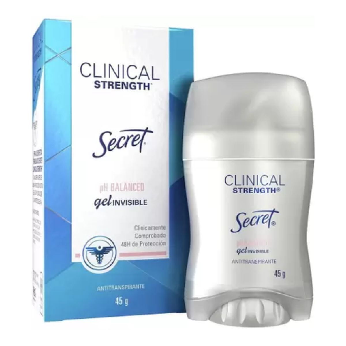 Desodorante Clinical Strenght Secret Ph Balanceado Gel invisível 45 g