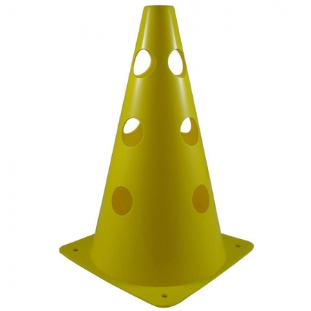 Cone De Treinamento 23 cm c/ Furo - Amarelo