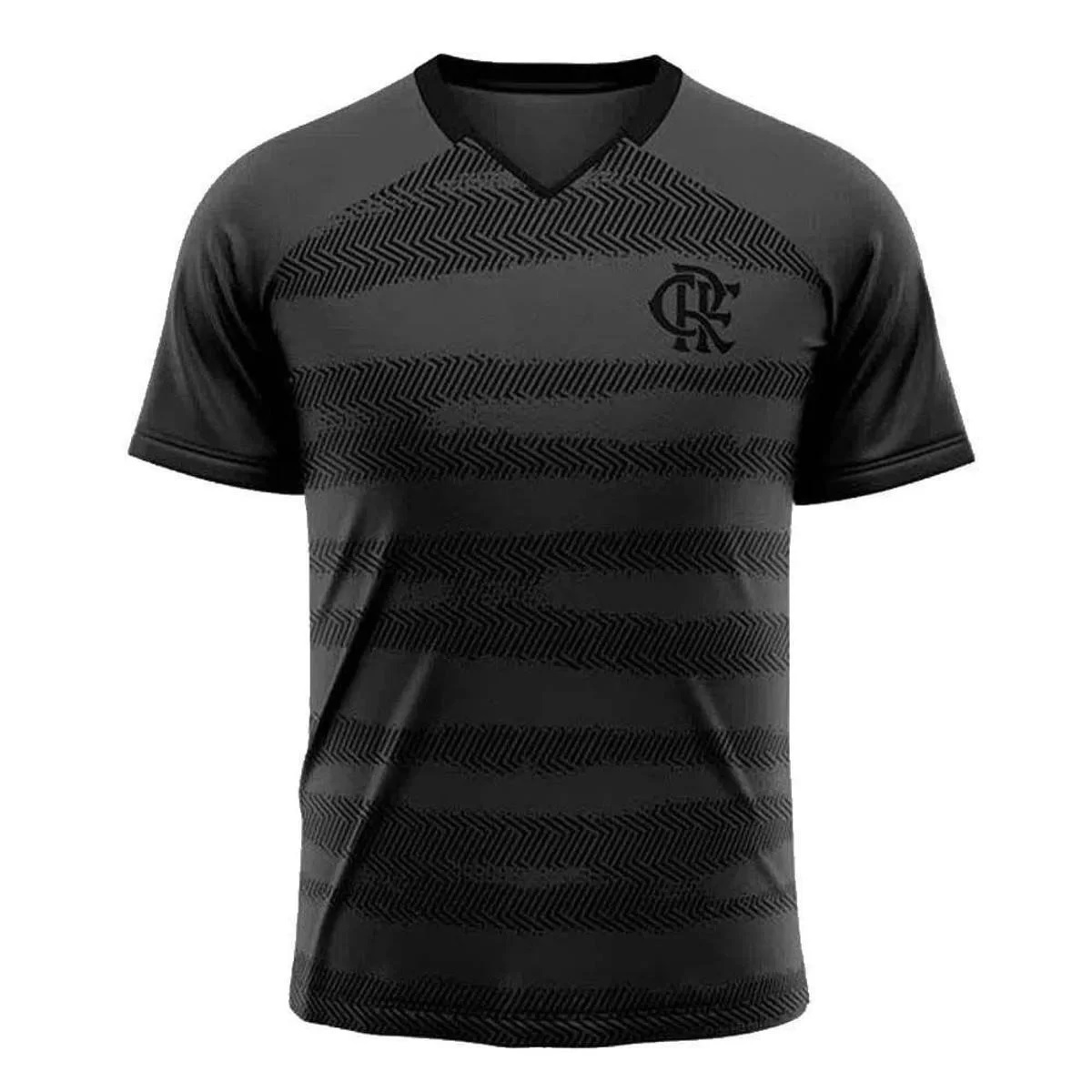 Camiseta Braziline Flamengo Sweep Masculina - Chumbo
