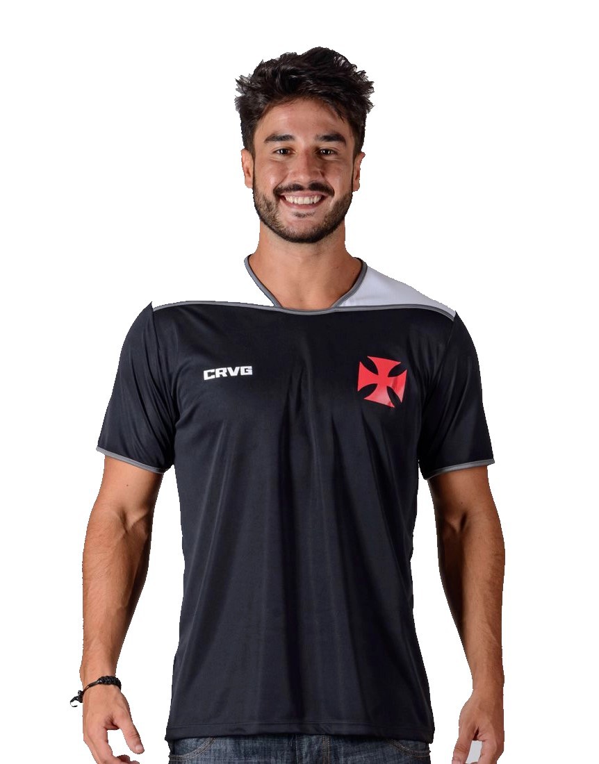 Camiseta Vasco Braziline Up Adulto - Preta