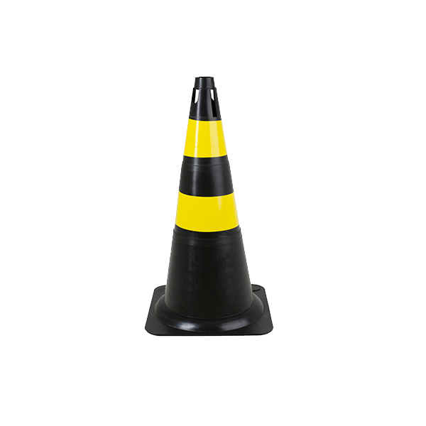 Cone De Treinamento/Sinalização 50 cm - Preto/Amarelo