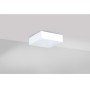 Luminaria Plafon Crux Quadrado Acrilico Branco 22x22 cm, Luminária de teto sobrepor