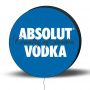 Luminoso de Parede Vodka Absolut 30cm Acrilico LED, Luminoso de Bar e Churrasqueira, Placa Decorativa de Parede