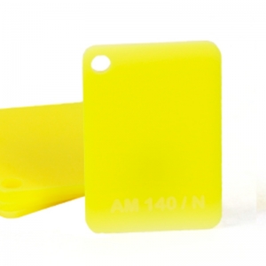 Placa de Acrilico Amarelo Claro Translucido 100cm x 50cm espessura 3mm, Chapa de Acrilico Amarelo AM 140