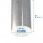 Tarugo de Acrilico Cristal Transparente - Diâmetro 40mm - Comprimento 2 metros