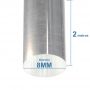 Tarugo de Acrilico Cristal Transparente - Diâmetro 8mm - Comprimento 2 metros