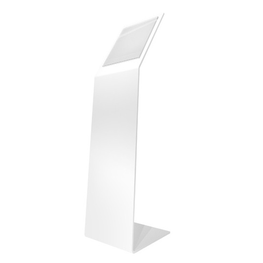 Totem de Acrilico Branco Personalizado 1.10m Com Display A4 - Para Lojas, Igrejas e Empresas