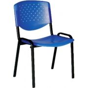 AF 5004-PL - Cadeira fixa, empilhável, palito, sem braços, encosto médio